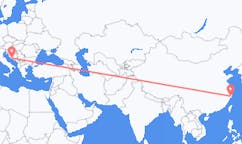 Vluchten van Taizhou, China naar Brač, Kroatië
