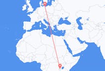 Flyreiser fra Kigali, Rwanda til Heringsdorf, Tyskland