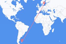 Flyrejser fra Mount Pleasant, Falklandsøerne til Kalmar, Sverige