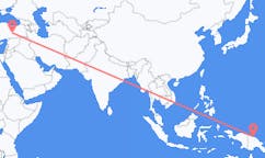Lennot Wewakista, Papua-Uusi-Guinea Malatyaan, Turkki