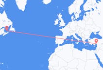 Flug frá Les Îles-de-la-Madeleine, Quebec, Kanada til Adana, Tyrklandi