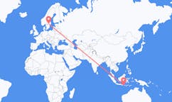 Flyreiser fra Praya, Lombok, Indonesia til Örebro, Sverige