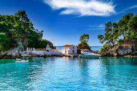 Photo of a small island with a fortress at the coast of Nafplio ,Greece.