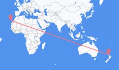 뉴질랜드 케리케리에서 출발해 스페인 산타 크루즈 데 테네리페로(으)로 가는 항공편