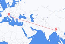 Voos de Aizawl, Índia para Bolonha, Itália