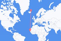 Vuelos de Dakar, Senegal a Egilsstaðir, Islandia