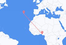 Flug frá Benin City, Nígeríu til Ponta Delgada, Portúgal