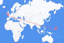 Flyreiser fra Kosrae, Mikronesiaføderasjonen til Brest, Frankrike