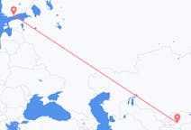 从奧什飞往赫尔辛基的航班