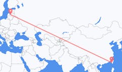 Vluchten van Tainan, Taiwan naar Riga, Pescara, Letland