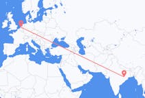 Lennot Jhārsugudasta, Intia Rotterdamiin, Alankomaat