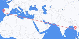 Lennot Myanmarista (Burmasta) Portugaliin