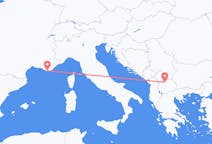 Vluchten van Toulon naar Skopje