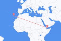 Flyreiser fra Aden, til Porto Santo