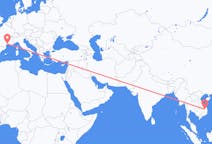 Flyg från Pleiku, Vietnam till Montpellier, Frankrike