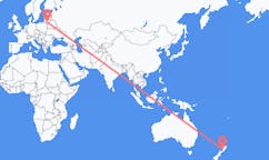 Flyreiser fra Whanganui, New Zealand til Kaunas, Litauen
