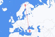 Voos de Pajala, Suécia para Gazipaşa, Turquia