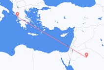 Lennot Al Jawfin alueelta, Saudi-Arabia Prevezaan, Kreikka