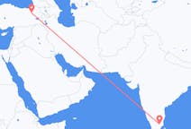 Lennot Tiruchirappallilta, Intia Erzurumiin, Turkki