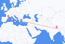 네팔 자낙푸르에서 출발해 스페인 지로나로(으)로 가는 항공편