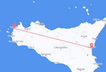 Vluchten van Trapani, Italië naar Catanië, Italië