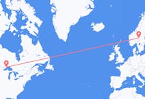 Lennot Thunder Baystä, Kanada Rörbäcksnäsiin, Ruotsi
