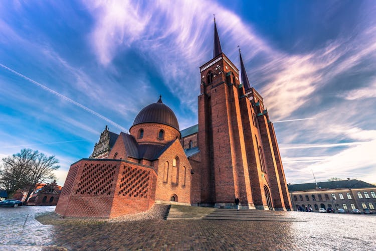 Photo of the Cathedral of Saint Luke in Roskilde, Denmark.