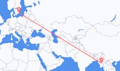 Flyrejser fra Naypyidaw, Myanmar (Burma) til Kalmar, Sverige