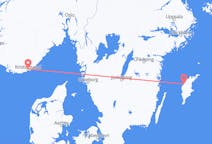 Lennot Visbystä, Ruotsi Kristiansandiin, Norja