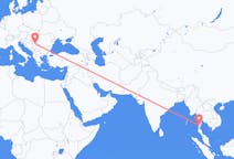 미얀마(버마) 복핀에서 출발해 세르비아 베오그라드에(으)로 가는 항공편