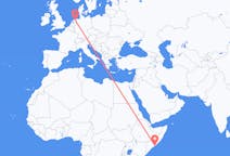 Flyg från Mogadishu, Somalia till Groningen, Nederländerna