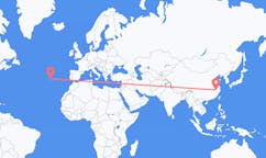 Flyreiser fra Huangshan, Kina til Ponta Delgada, Portugal