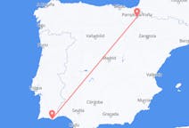 Vuelos del distrito de Faro, Portugal a Pamplona, España