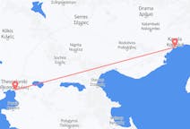 ギリシャのカバラ県から、ギリシャのテッサロニキまでのフライト