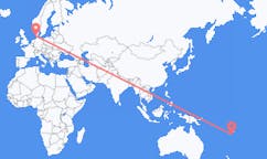 Flyrejser fra Kadavu Island, Fiji til Vesterland, Tyskland