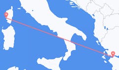 Flyrejser fra Ajaccio, Frankrig til Patras, Grækenland
