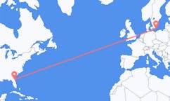 Flyreiser fra Jacksonville, USA til Bornholm, Danmark