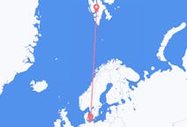 Flug frá Rostock, Þýskalandi til Svalbarða, Svalbarða og Jan Mayen
