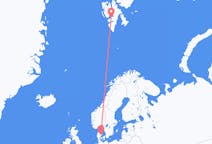 Vluchten van Aarhus naar Spitsbergen