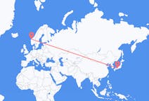 Lennot Kobesta, Japani Ålesundiin, Norja