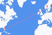 Flyg från West Palm Beach till Oslo