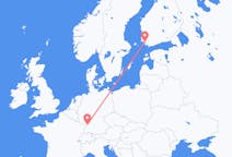 핀란드 투르쿠에서 출발해 독일 카를스루에로(으)로 가는 항공편