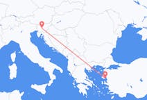 Flug frá Mytilene til Ljubljana