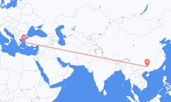 Lennot Liuzhousta, Kiina Chiokseen, Kreikka