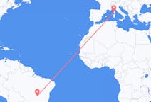Flyreiser fra Brasília, Brasil til Ajaccio, Frankrike