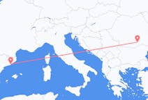 从巴塞罗那飞往布加勒斯特的航班