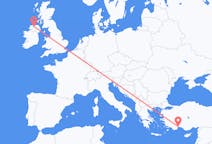 Lennot Derryltä, Pohjois-Irlanti Antalyaan, Turkki