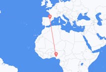Flyreiser fra Benin by, Nigeria til Zaragoza, Spania