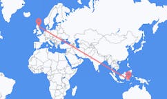 Lennot Kendarista, Indonesia Aberdeeniin, Skotlanti