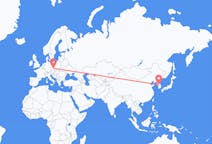Flyg från Seoul, Sydkorea till Pardubice, Tjeckien